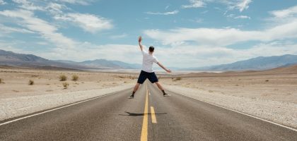 man jumping during daytime