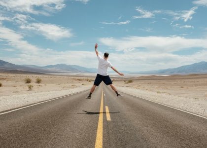 man jumping during daytime